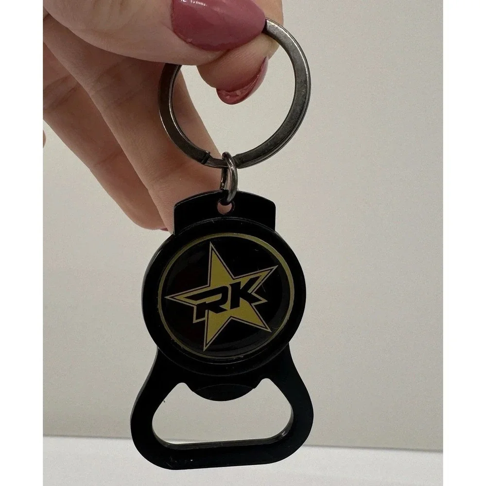 Rock Krawler Suspension RK Logo Keychain Bottle Opener Black Jeep
